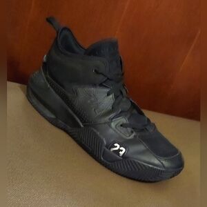 JORDAN JUMPMAN DQ8401-001 MEN'S BLACK LEATHER & SYNTHETIC ATHLETIC SHOES SIZE 14